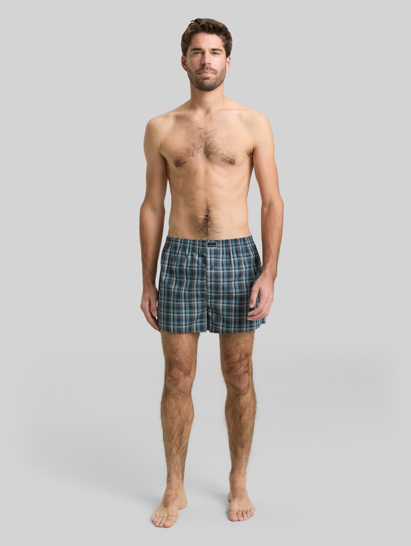 Tom Tailor Boxershorts mit Karomuster im 2er-Pack - Blue-medium-check