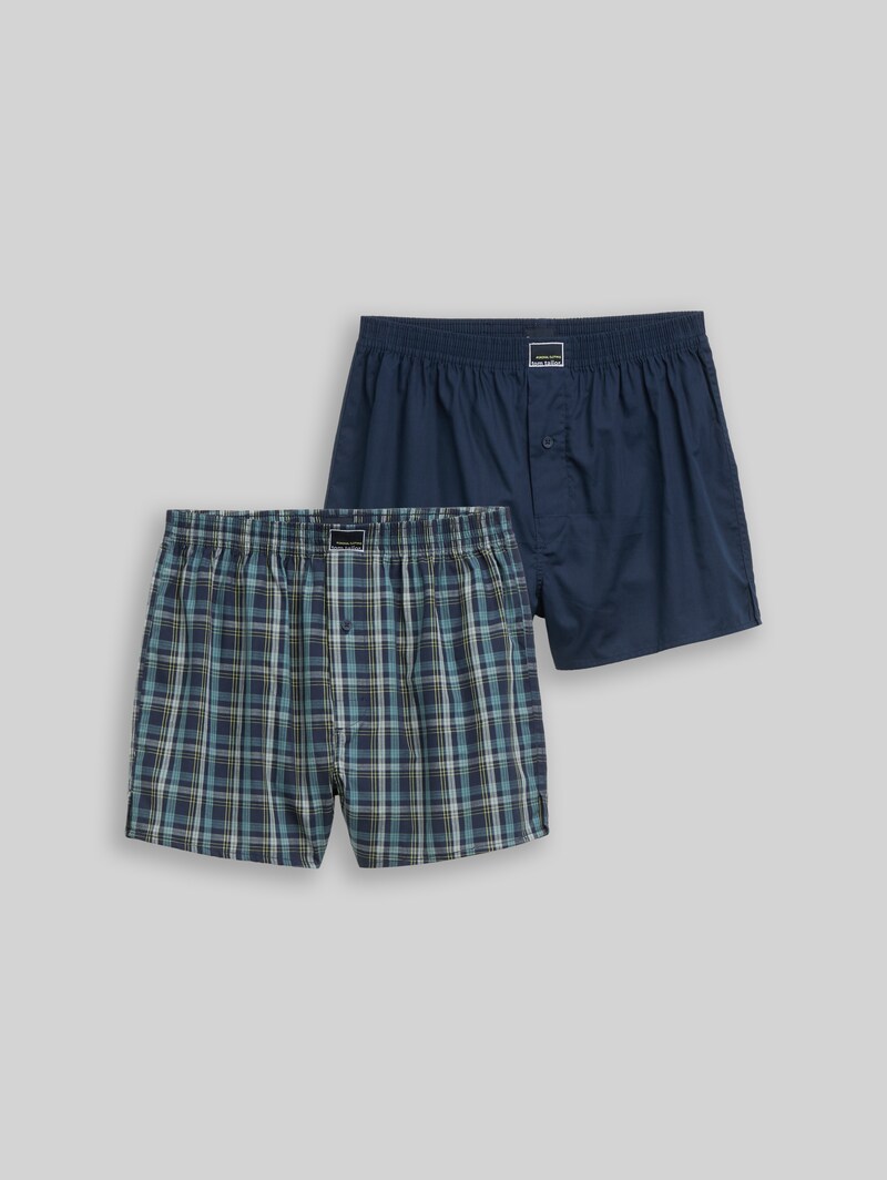 Tom Tailor Boxershorts mit Karomuster im 2er-Pack - Blue-medium-check