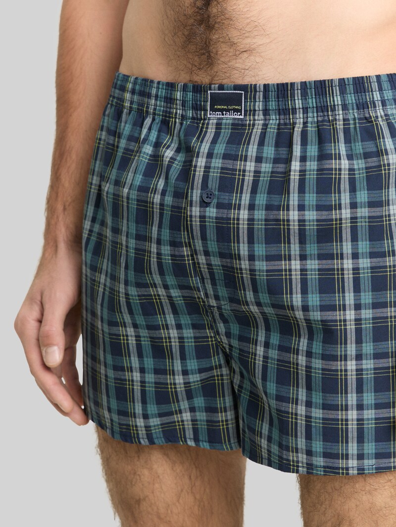 Tom Tailor Boxershorts mit Karomuster im 2er-Pack - Blue-medium-check