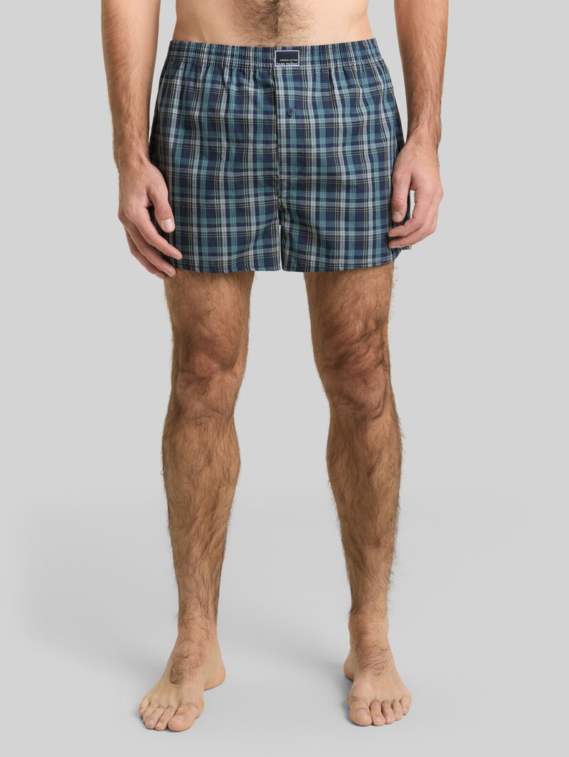 Tom Tailor Boxershorts mit Karomuster im 2er-Pack - Blue-medium-check