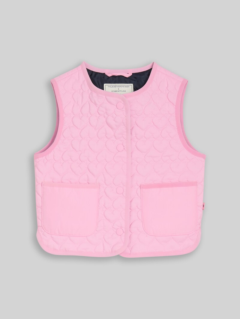 Tom Tailor Steppweste mit Herzmuster - Lovely Pink