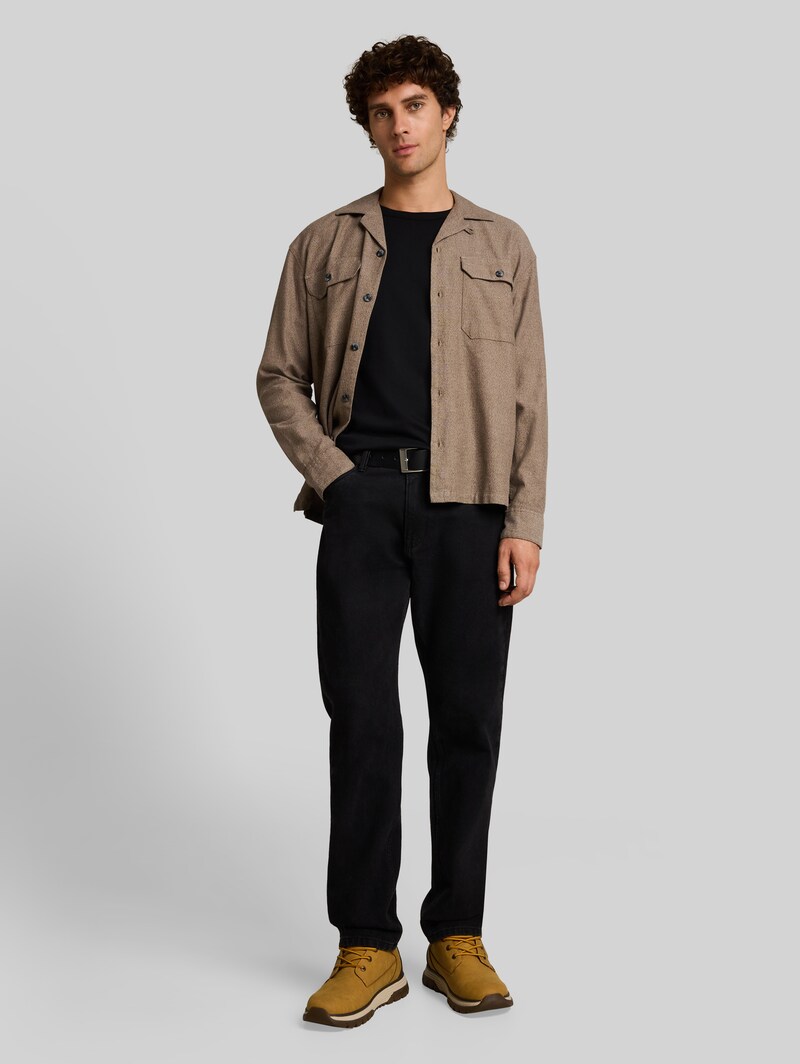 Tom Tailor Basic Langarmshirt aus Baumwolle - Black
