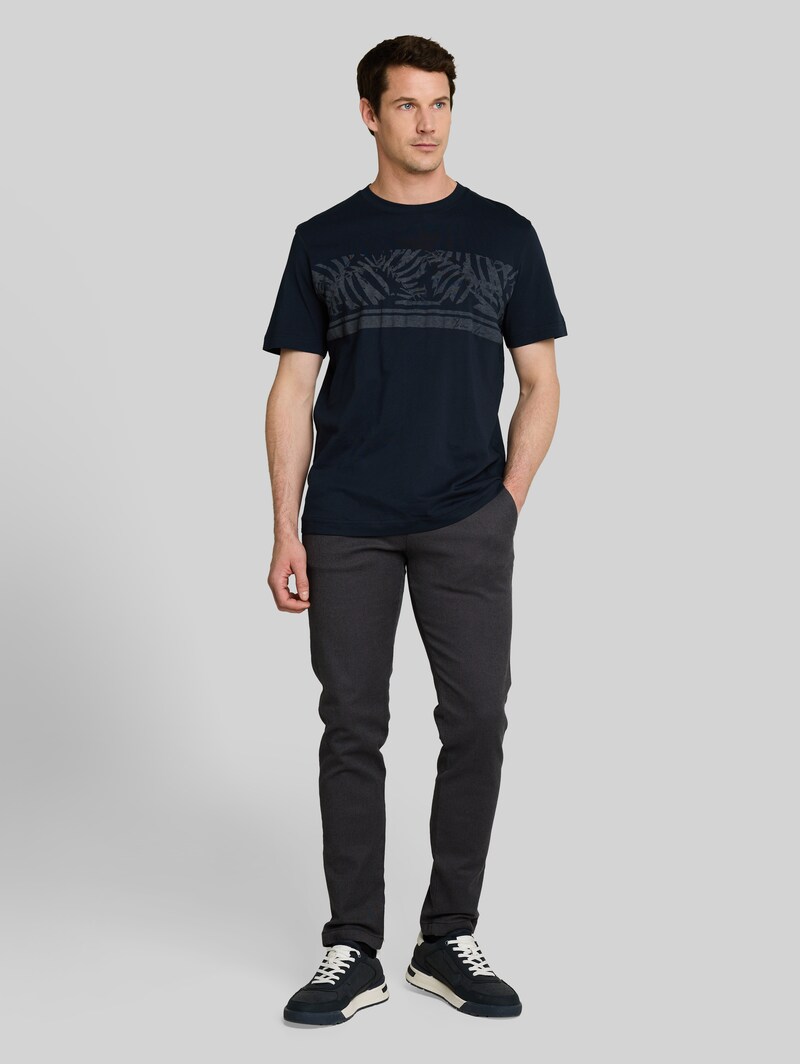 Tom Tailor T-Shirt mit Inside-Out Print - Sky Captain Blue