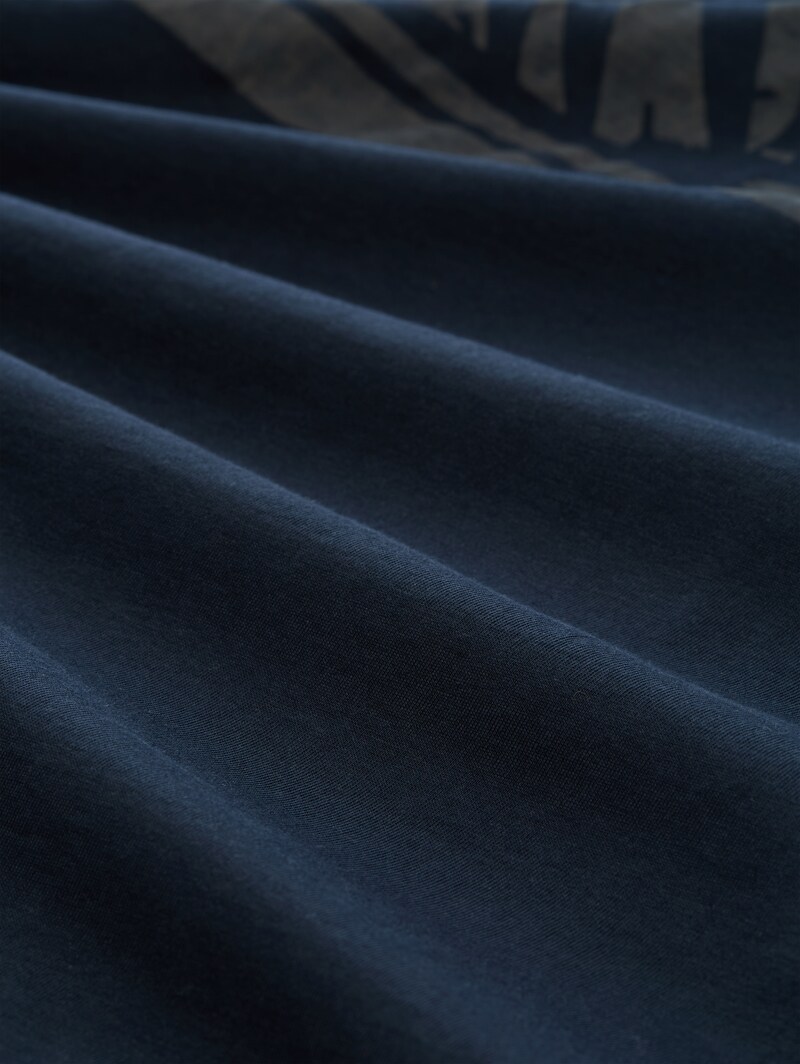 Tom Tailor T-Shirt mit Inside-Out Print - Sky Captain Blue