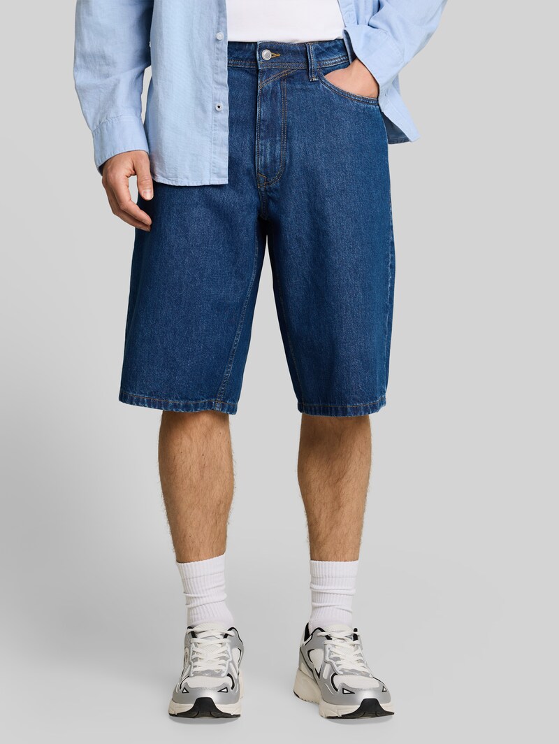 Tom Tailor TTWAYLEN RELAXED Jeans Shorts - Clean Dark Stone Blue Denim