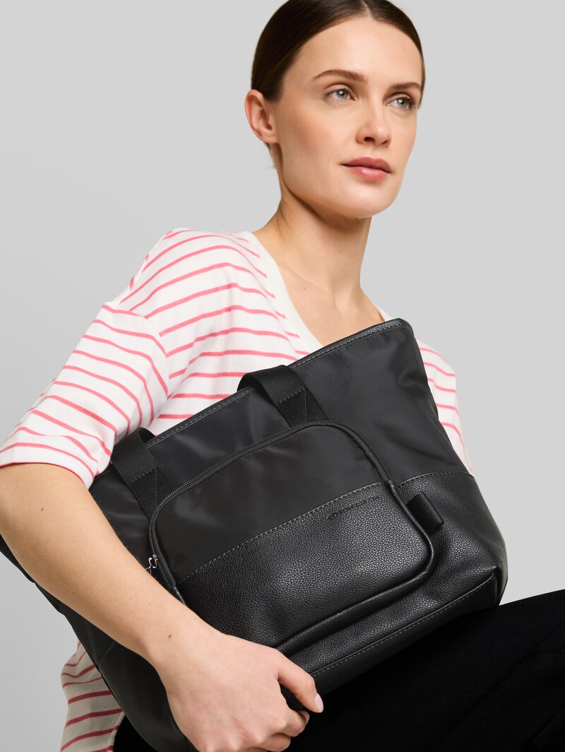 Tom Tailor TTVIENE L Shopper mit Materialmix - Schwarz / Black