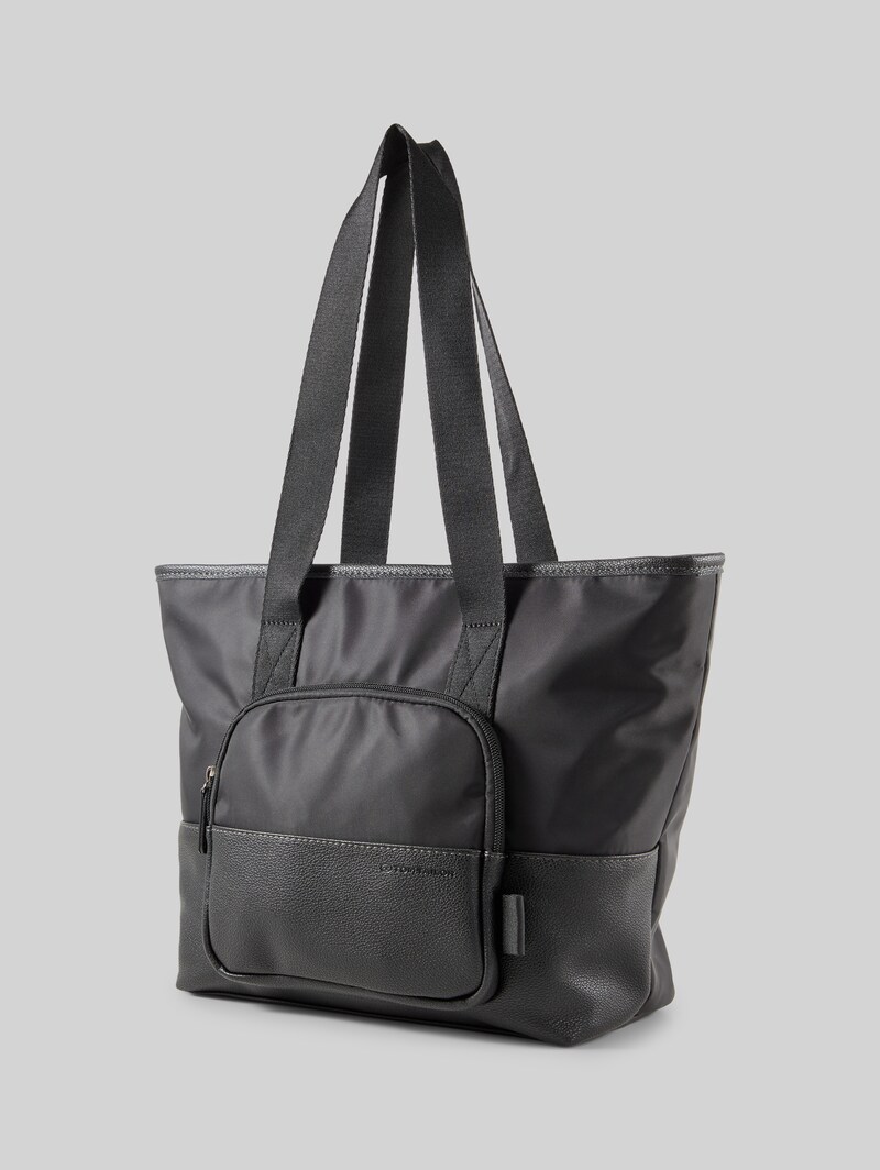 Tom Tailor TTVIENE L Shopper mit Materialmix - Schwarz / Black
