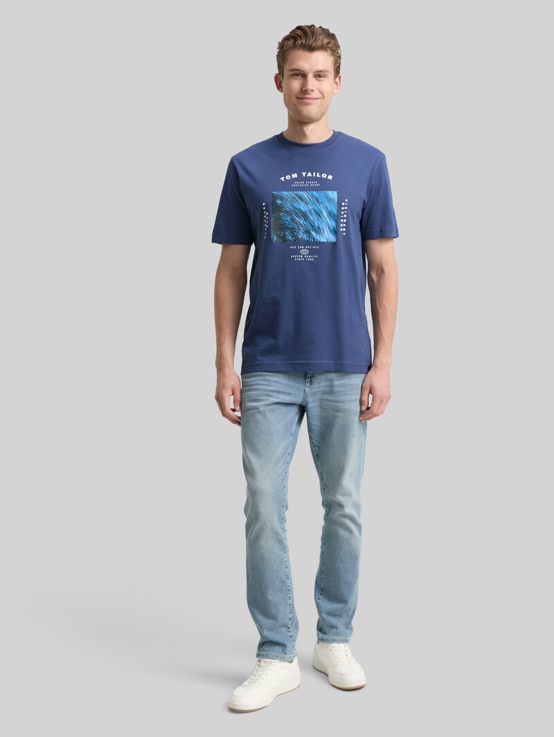 Tom Tailor T-Shirt mit Foto-Print - Ocean Blue