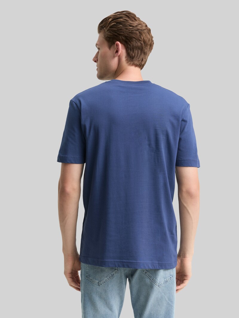 Tom Tailor T-Shirt mit Foto-Print - Ocean Blue