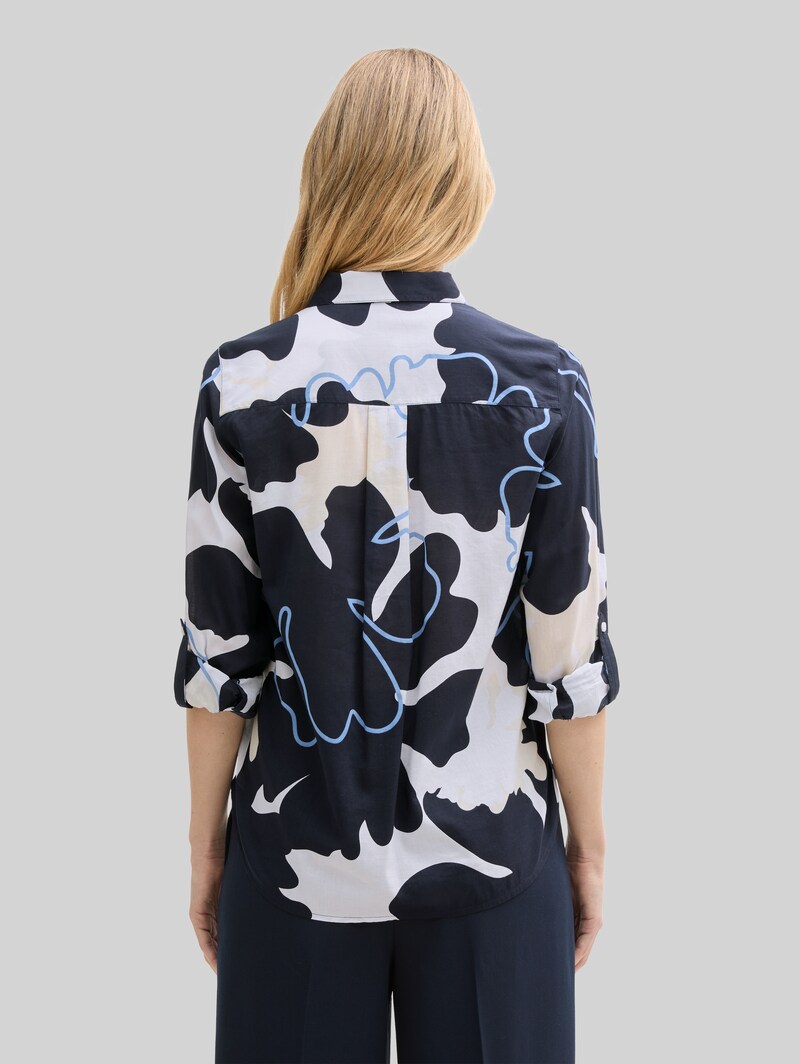 Tom Tailor Bluse mit Muster - Big Floral Shapes Design
