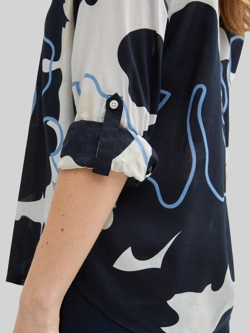 Tom Tailor Bluse mit Muster - Big Floral Shapes Design