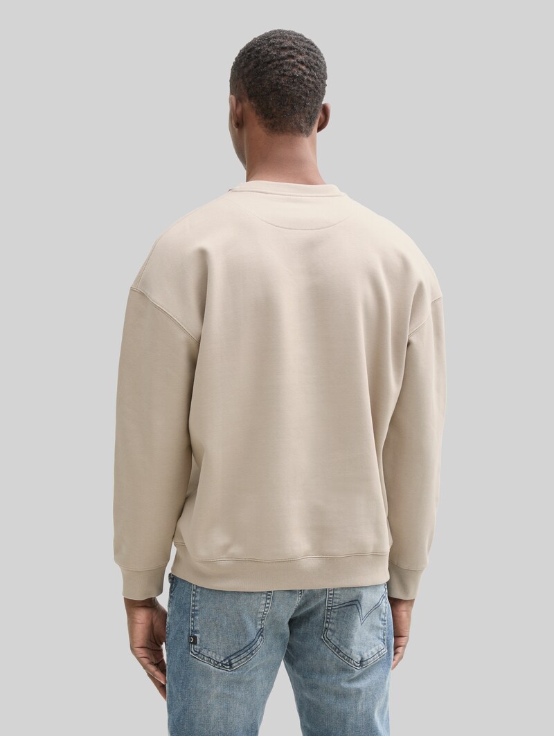 Tom Tailor Relaxed Sweatshirt mit Logo-Print - Light Dove Grey