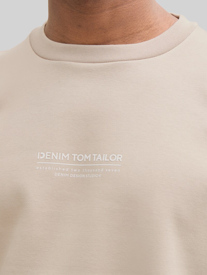 Tom Tailor Relaxed Sweatshirt mit Logo-Print - Light Dove Grey