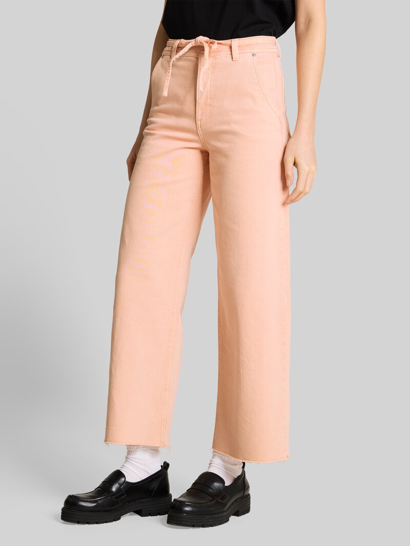 Tom Tailor TTMIJA CULOTTE Jeans mit Bindegürtel - Orange Parfait
