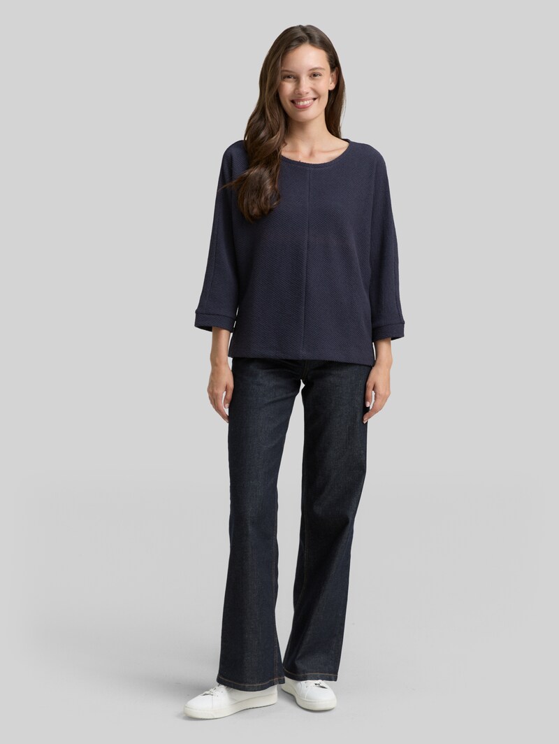 Tom Tailor Loose Fit Langarmshirt mit Fledermausärmeln - Lunar Eclipse
