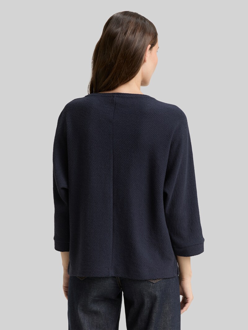 Tom Tailor Loose Fit Langarmshirt mit Fledermausärmeln - Lunar Eclipse