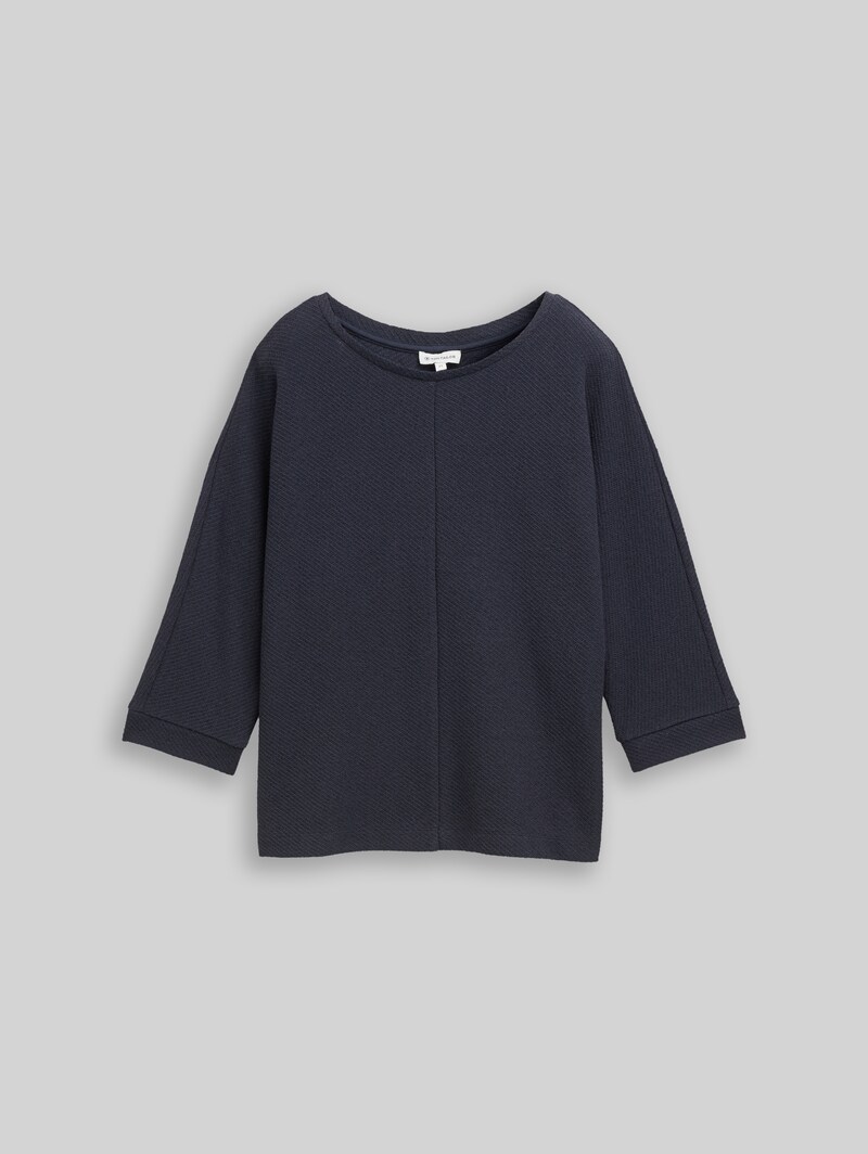 Tom Tailor Loose Fit Langarmshirt mit Fledermausärmeln - Lunar Eclipse