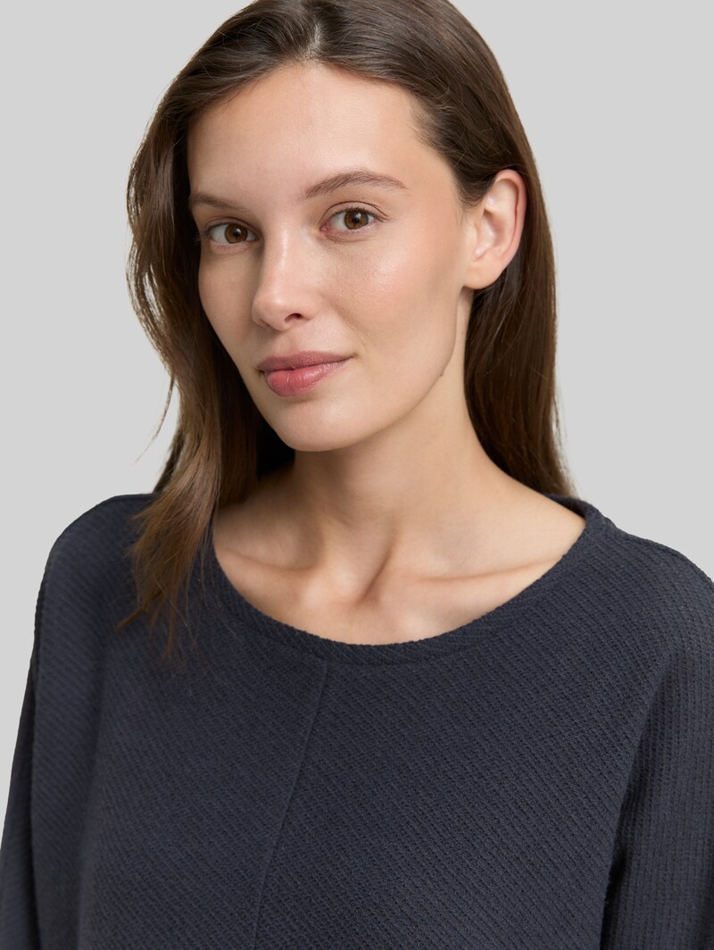 Tom Tailor Loose Fit Langarmshirt mit Fledermausärmeln - Lunar Eclipse