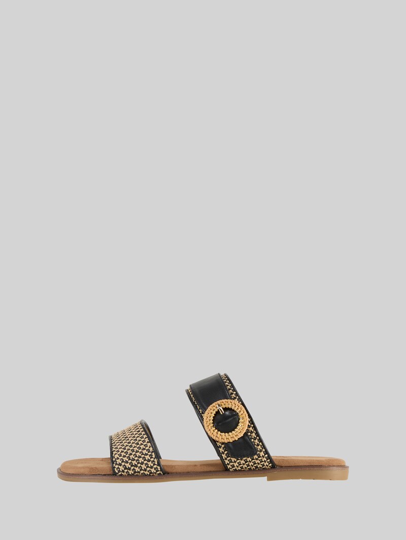 Tom Tailor Flache Sandalen mit Flechtmuster - Black