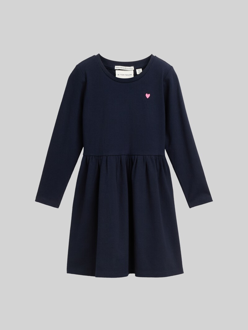 Tom Tailor Mini-Kleid mit Rippstruktur - Sky Captain Blue
