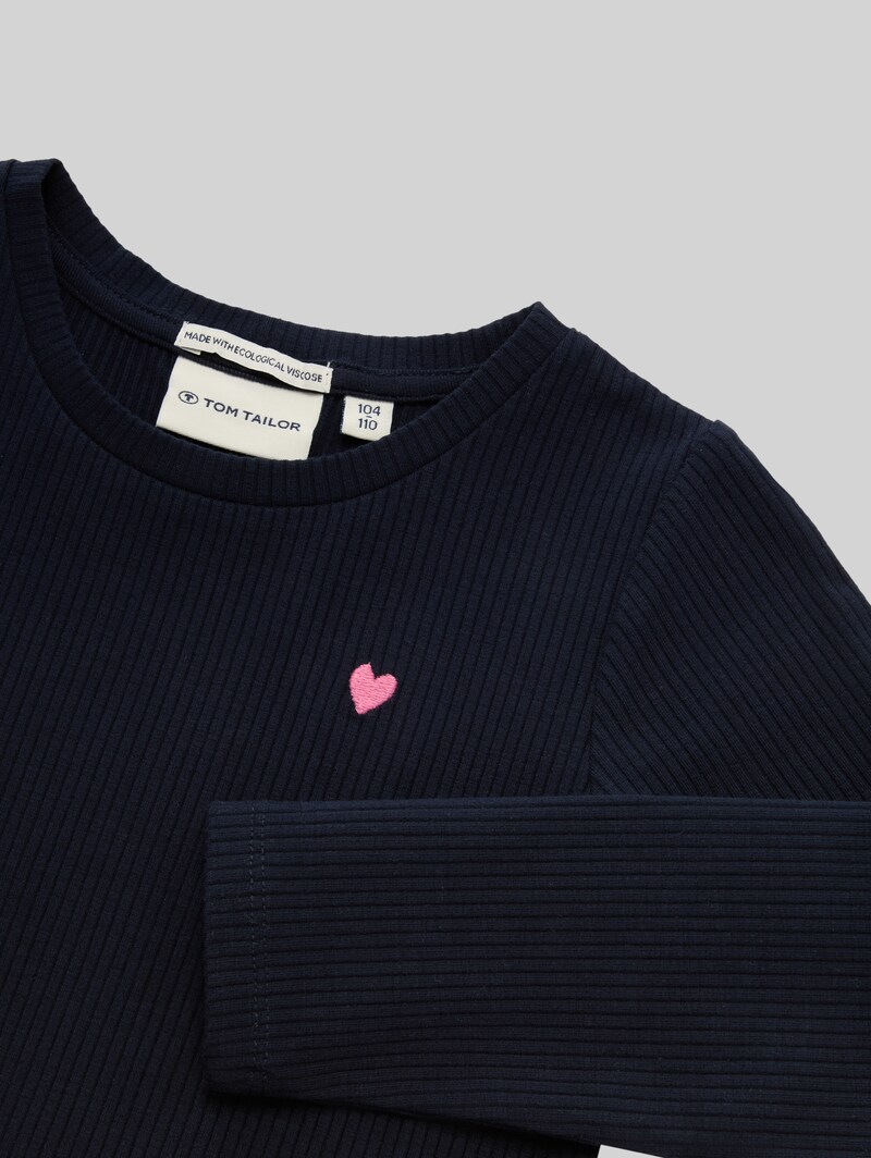 Tom Tailor Mini-Kleid mit Rippstruktur - Sky Captain Blue