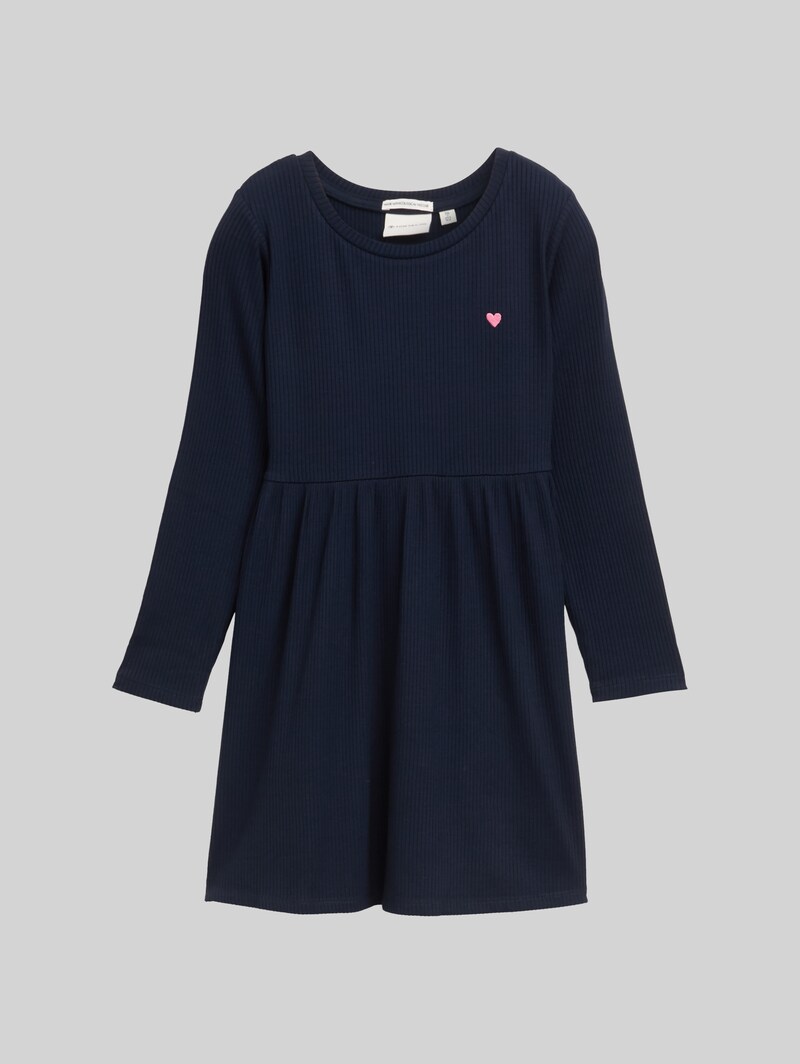 Tom Tailor Mini-Kleid mit Rippstruktur - Sky Captain Blue