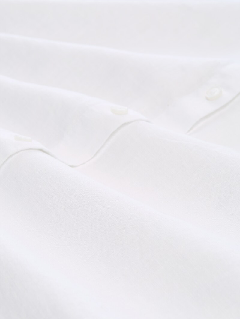 Tom Tailor Loose Fit Bluse mit Leinenanteil - White