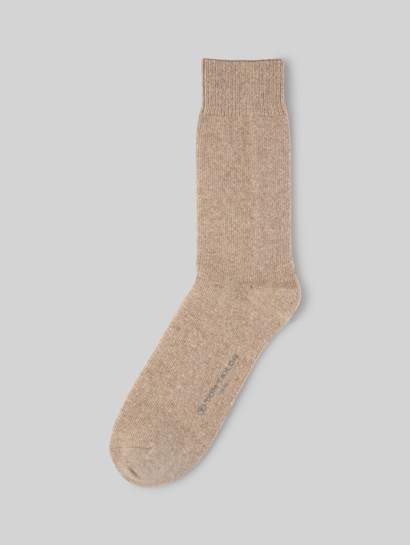 Tom Tailor Socken mit Kaschmir-Anteil - Stone
