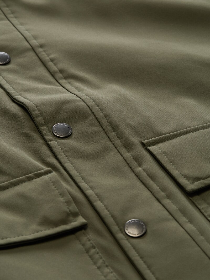 Tom Tailor Blouson Jacke mit Cord-Kragen - Urban Olive Green