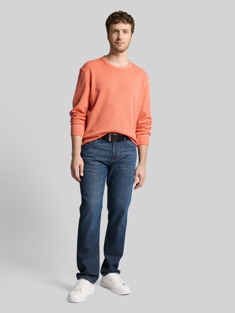 Tom Tailor Langarmshirt mit Waffelstruktur - Wild Coral