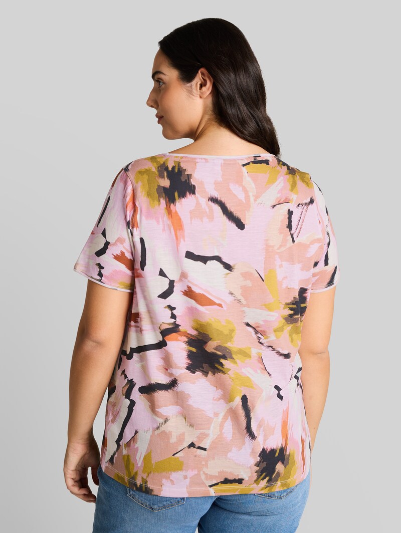 Tom Tailor Plus Size - T-Shirt aus Baumwolle - Big Abstract Flower Print