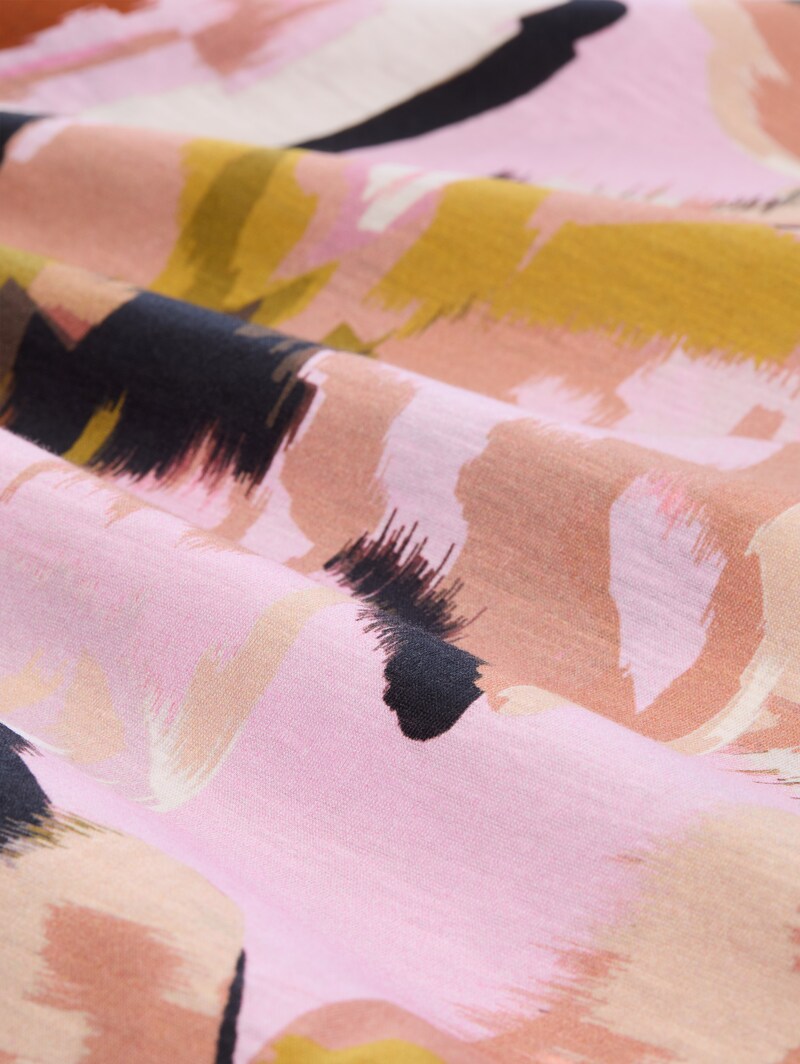 Tom Tailor Plus Size - T-Shirt aus Baumwolle - Big Abstract Flower Print