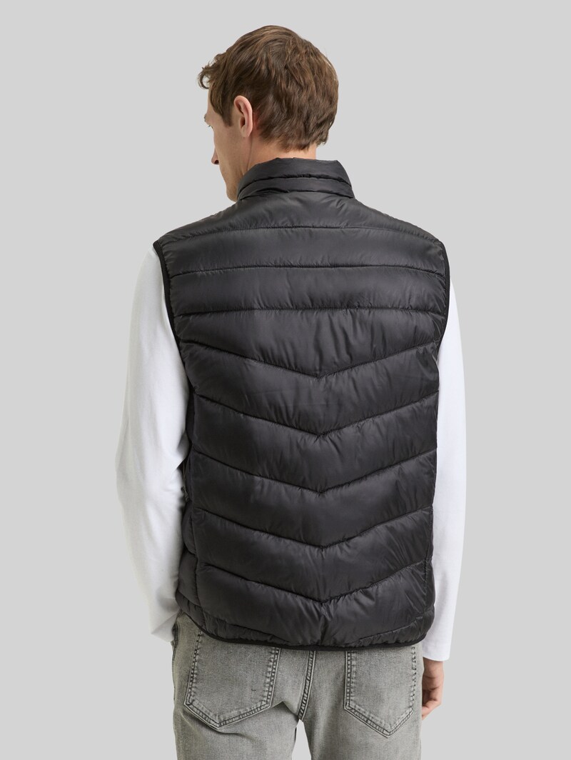 Tom Tailor Lightweight Steppweste mit Stehkragen - Black