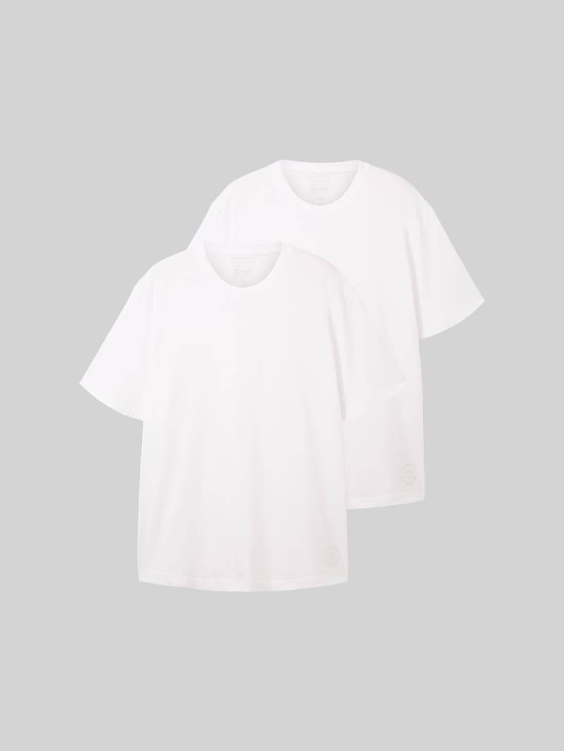 Tom Tailor Plus Size - T-Shirt im 2er-Pack - White