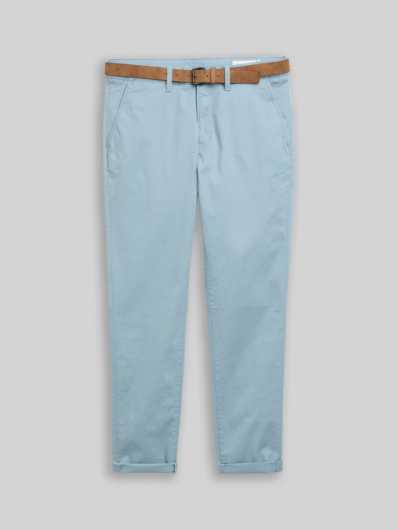 Tom Tailor Slim Chino Hose mit Gürtel - Citadel Blue