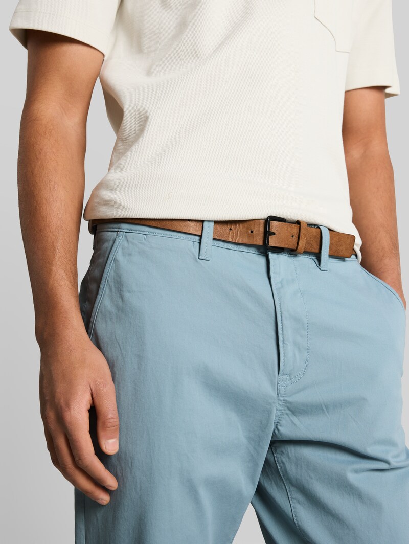 Tom Tailor Slim Chino Hose mit Gürtel - Citadel Blue