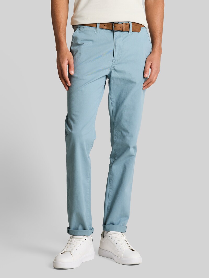 Tom Tailor Slim Chino Hose mit Gürtel - Citadel Blue