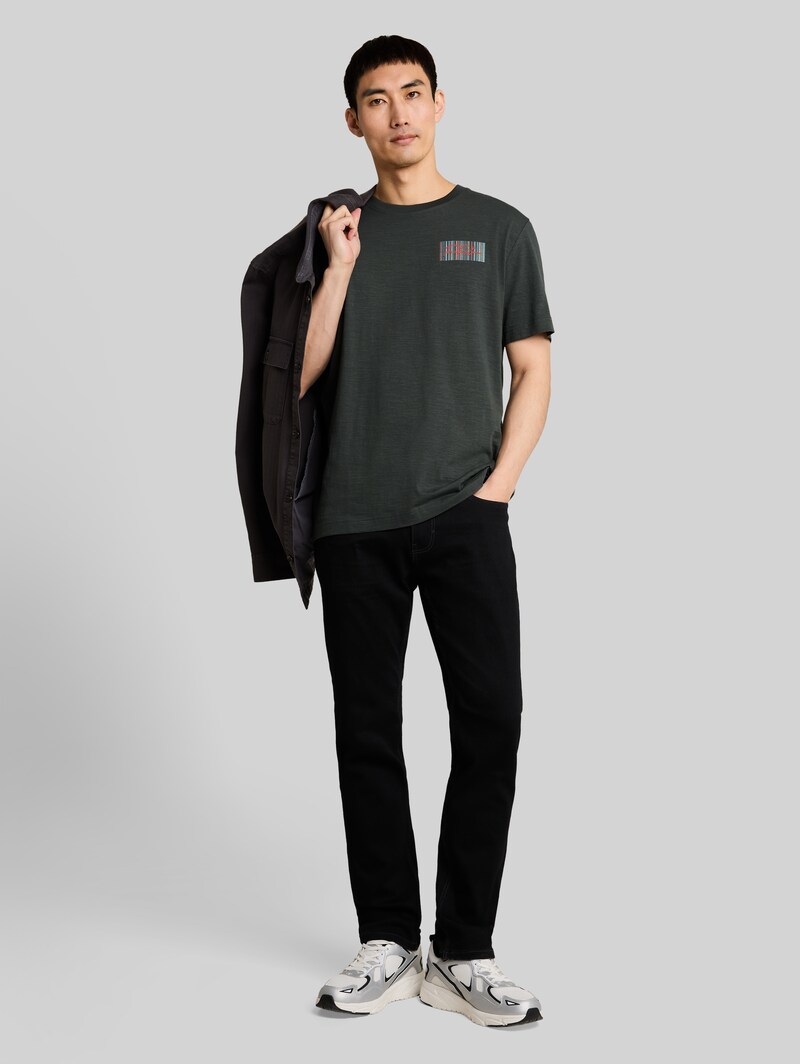 Tom Tailor T-Shirt mit Logo-Print - Darkest Olive