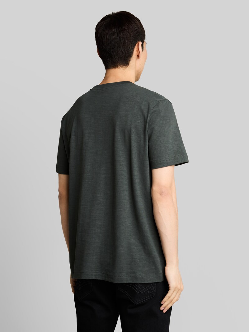 Tom Tailor T-Shirt mit Logo-Print - Darkest Olive