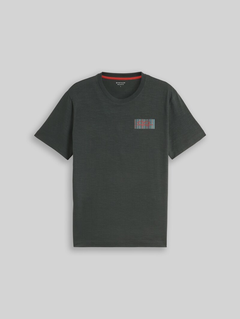Tom Tailor T-Shirt mit Logo-Print - Darkest Olive