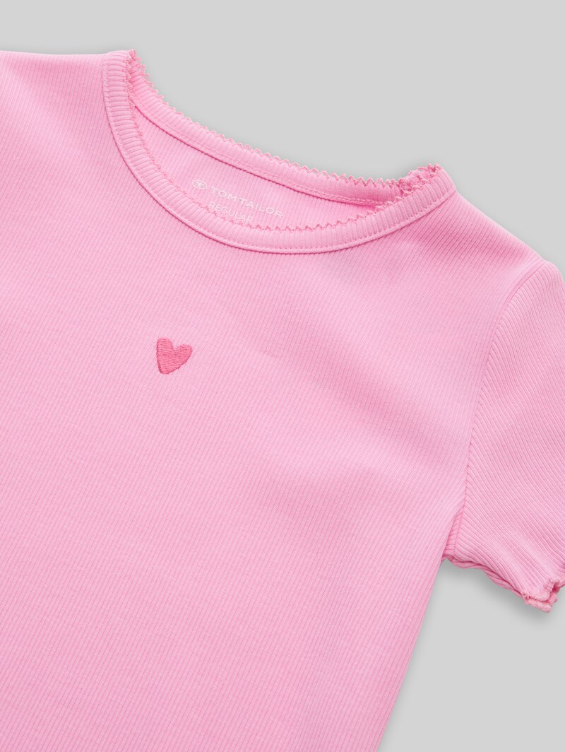Tom Tailor T-Shirt mit Stickerei - Lovely Pink