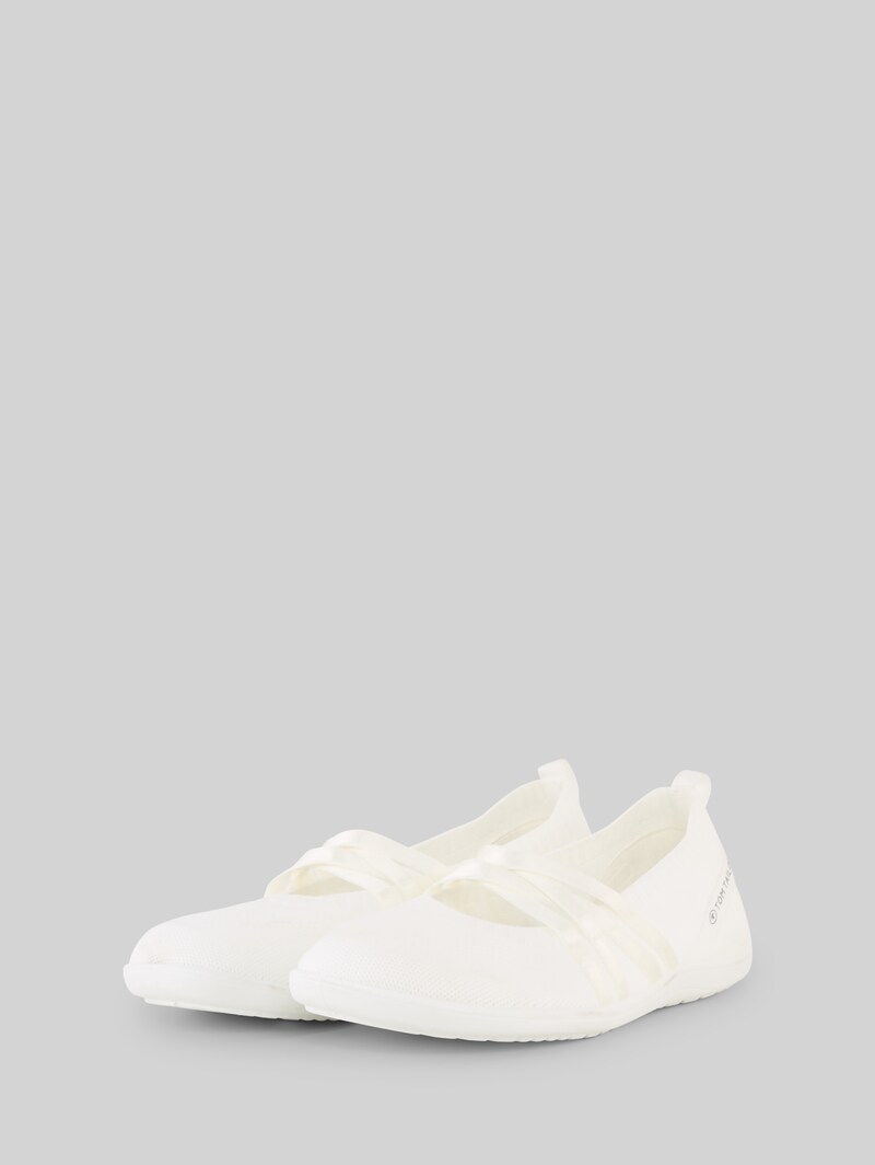 Tom Tailor Flache Slipper mit Riemen - White