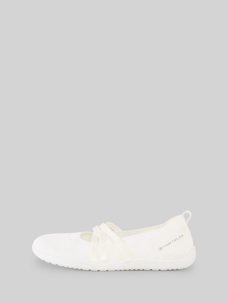 Tom Tailor Flache Slipper mit Riemen - White