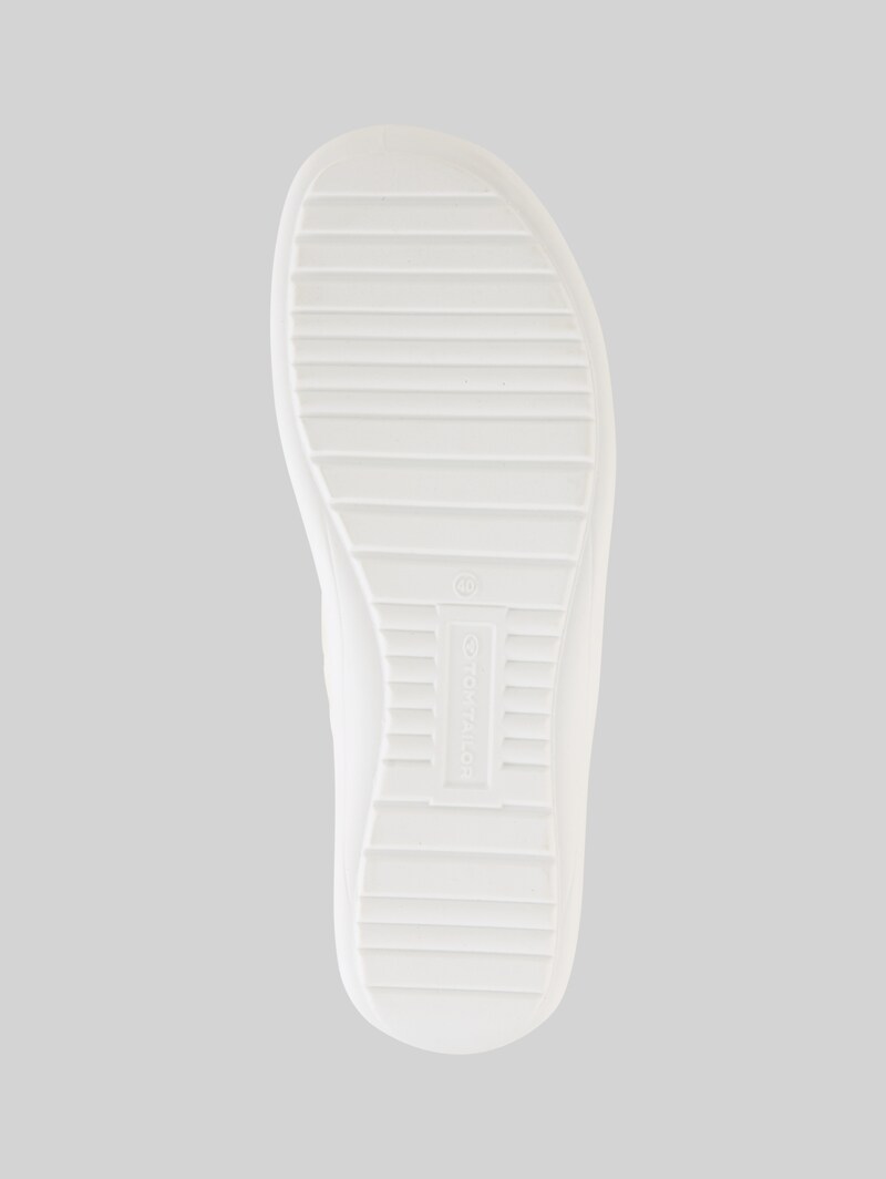 Tom Tailor Flache Slipper mit Riemen - White