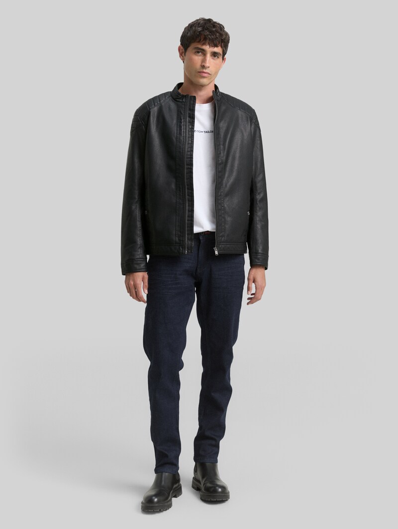 Tom Tailor Bikerjacke aus Kunstleder - Black