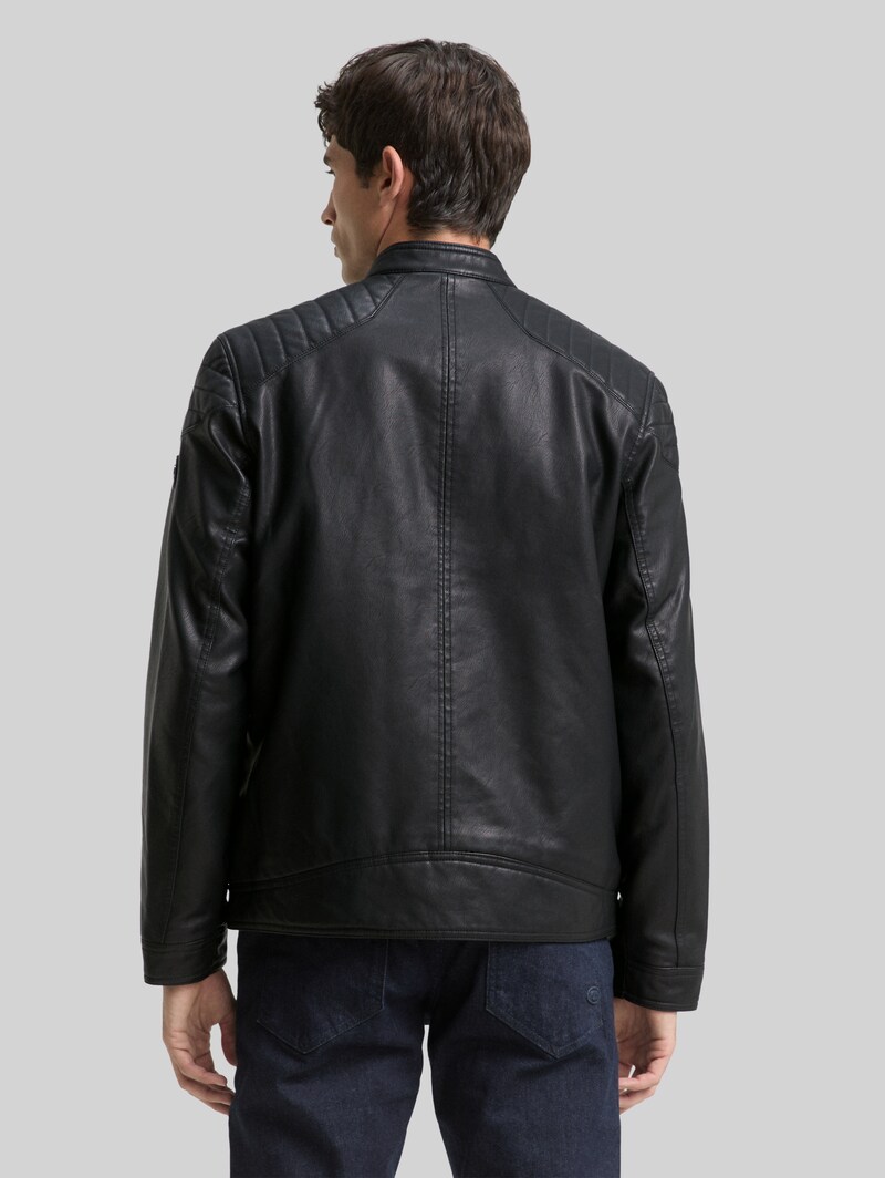 Tom Tailor Bikerjacke aus Kunstleder - Black
