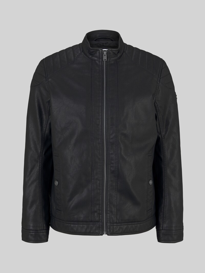 Tom Tailor Bikerjacke aus Kunstleder - Black
