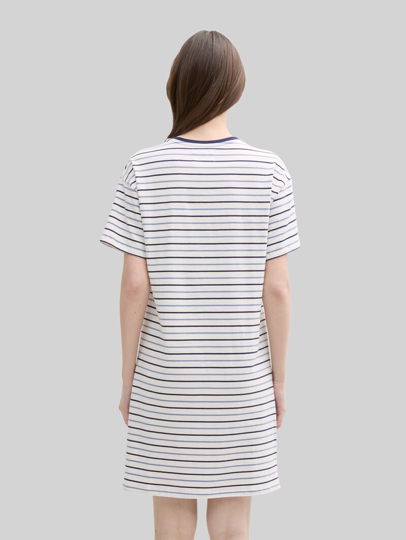 Tom Tailor Nachthemd mit Streifenmuster - White-medium-horizontal Stripe