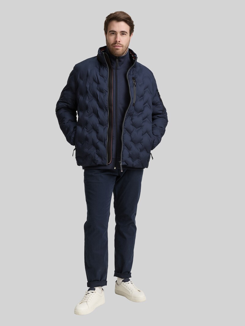 Tom Tailor Plus Size - Hybrid Lightweight Steppjacke mit verstaubarer Kapuze - Sky Captain Blue