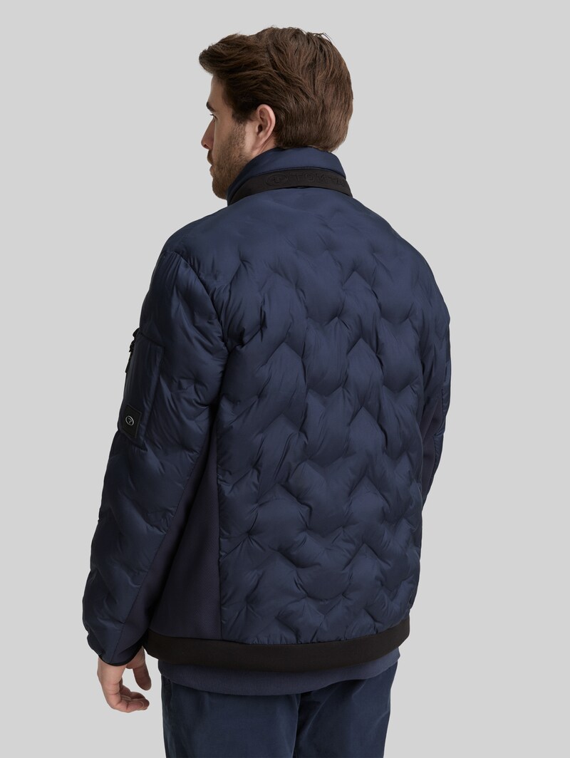 Tom Tailor Plus Size - Hybrid Lightweight Steppjacke mit verstaubarer Kapuze - Sky Captain Blue